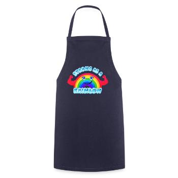 Strong as a Rainbow - Cooking Apron - navy - Front - AI Model Male 185 dark (185cm)