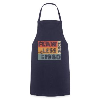 65. Birthday Flawless since 07/1960 - Cooking Apron - navy - Front - AI Model Male 185 dark (185cm)