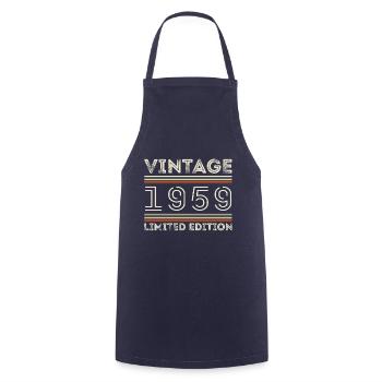 Vintage 1959 - Year 1959 Birthday Gift 1959 - Cooking Apron - navy - Front - AI Model Male 185 dark (185cm)