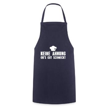 Kochen Spruch Hobbykoch Küchenchef Koch - Kochschürze - Navy - Vorne - AI Model Male 185 dark (185cm)