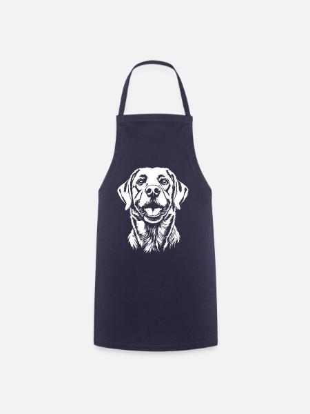 Labrador Portrait Retriever Labbi Hunde Hund - Kochschürze - Navy