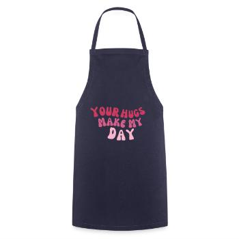 Your hugs makes my day Love Saying Embrace - Cooking Apron - navy - Front - AI Model Male 185 dark (185cm)