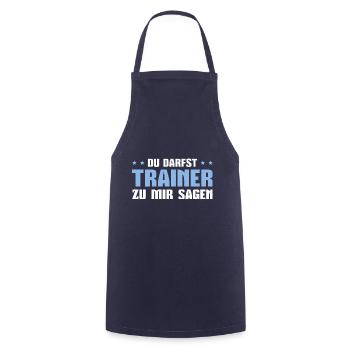 Fußballtrainer Fortbildung Trainer Geschenkidee - Kochschürze - Navy - Vorne - AI Model Male 185 dark (185cm)