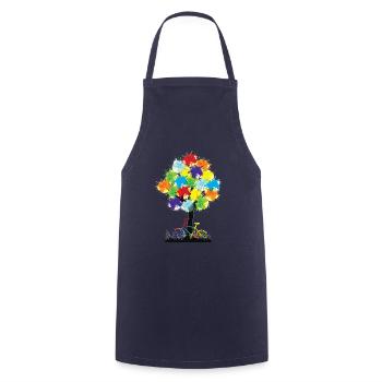 Cute bike design for bike lovers - Cooking Apron - navy - Front - AI Model Male 185 dark (185cm)