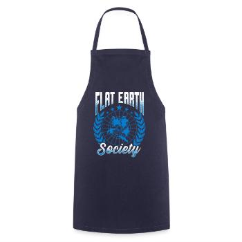 flat earth global lockdown the conspiracy - Cooking Apron - navy - Front - AI Model Male 185 dark (185cm)