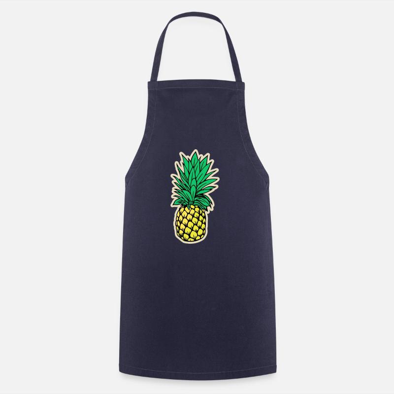 Ananas - Kochschürze - Navy