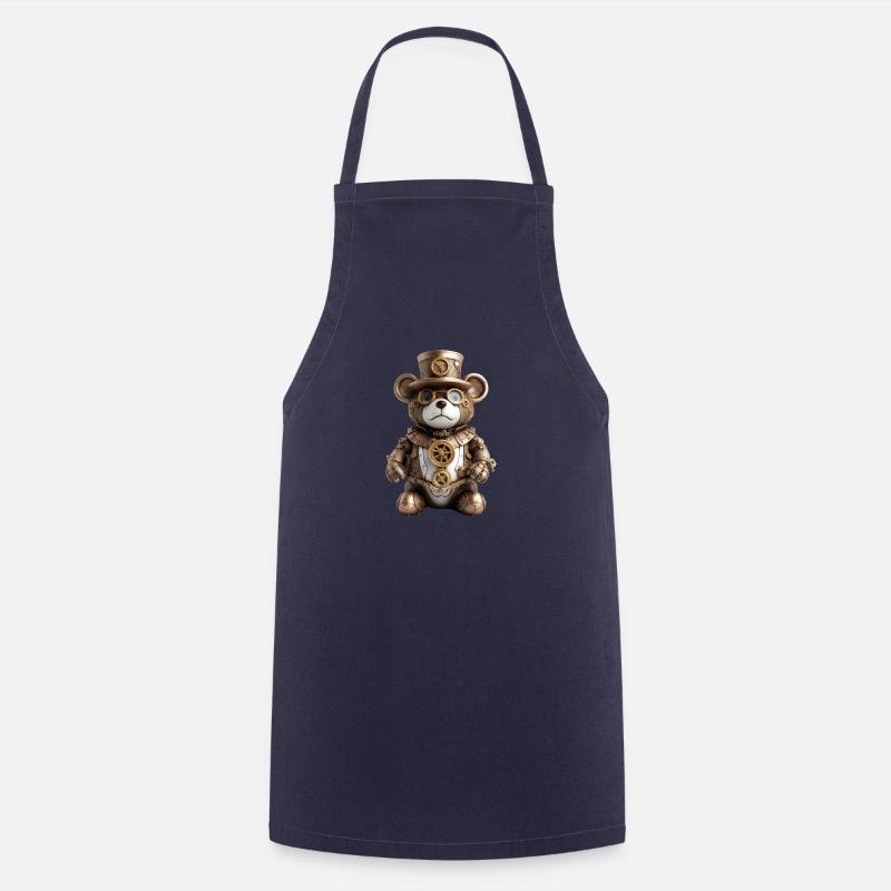 Steampunk Teddy - Kochschürze - Navy