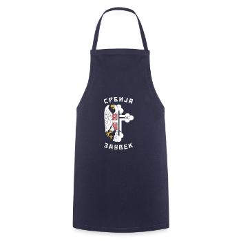 Belgrad Serbien Flagge Serbisch Adler Herkunft Rei - Kochschürze - Navy - Vorne - AI Model Male 185 dark (185cm)