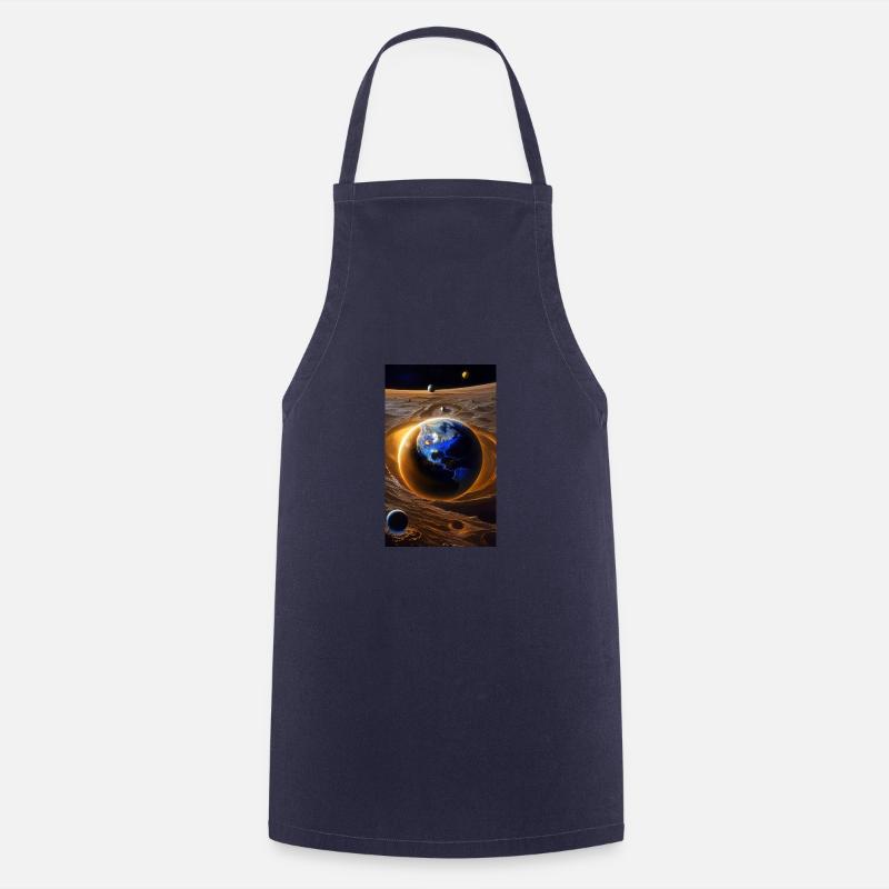 Solar System | Planets | Space | Star - Cooking Apron - navy
