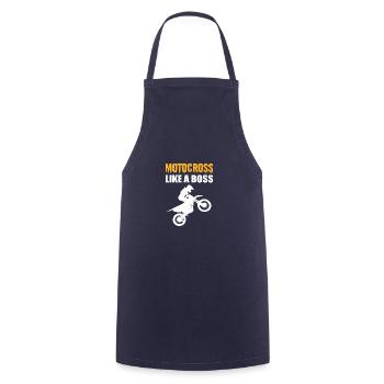 Motorcross like Boss Competitive Person Gesch - Cooking Apron - navy - Front - AI Model Male 185 dark (185cm)