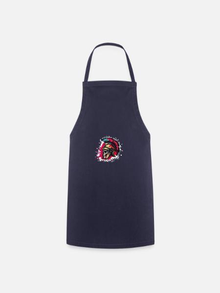 Spartaner Totenkopf Gladiator - Kochschürze - Navy