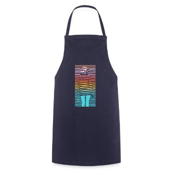 Belle femme peinture mode colorée femme art - Tablier de cuisine - marine - Devant - AI Model Male 185 dark (185cm)