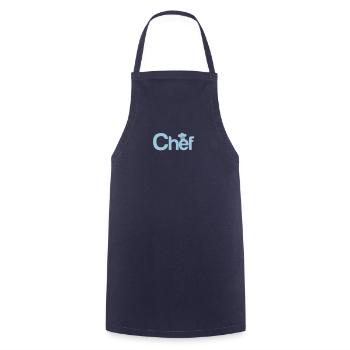 Chef toque - Tablier de cuisine - marine - Devant - AI Model Male 185 dark (185cm)