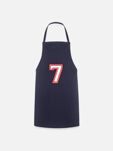 NUMMBER SEPT 7 LUCKY NUMBER SEVEN RETRO STYLE - Tablier de cuisine - marine