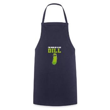Big Dill Vegetarier Gift - Kochschürze - Navy - Vorne - AI Model Male 185 dark (185cm)
