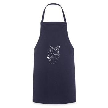 Fox Queen Animal Scientist Poison - Cooking Apron - navy - Front - AI Model Male 185 dark (185cm)