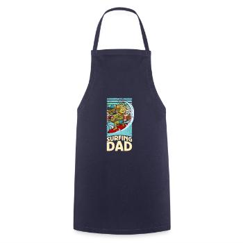 Bali Summer Barong Holiday Indonesia Wave - Cooking Apron - navy - Front - AI Model Male 185 dark (185cm)