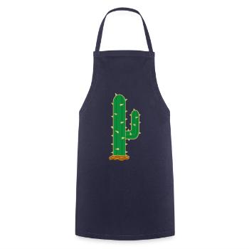 Cactus N°6 - Tablier de cuisine - marine - Devant - AI Model Male 185 dark (185cm)