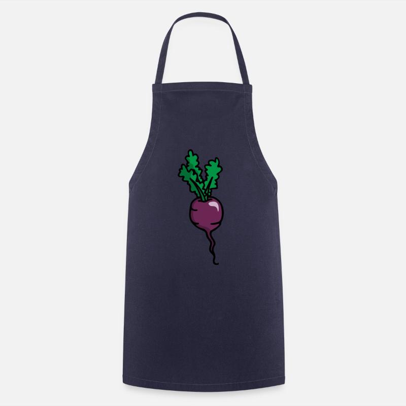 Radieschen Rote Beete Radish beetroot betterave - Kochschürze - Navy