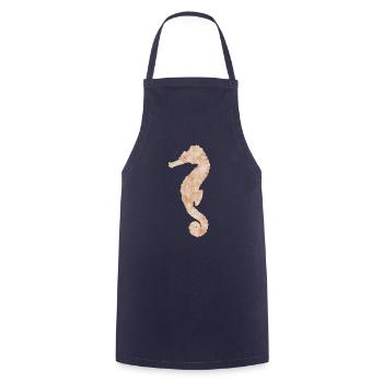 Hippocampe - Tablier de cuisine - marine - Devant - AI Model Male 185 dark (185cm)