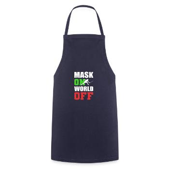 Goodbye World Swordsman Gift - Cooking Apron - navy - Front - AI Model Male 185 dark (185cm)