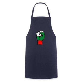 Bulgaria Flag Fist - Cooking Apron - navy - Front - AI Model Male 185 dark (185cm)