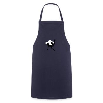 Ostrich - Cooking Apron - navy - Front - AI Model Male 185 dark (185cm)