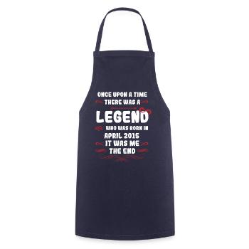 Es war einmal eine Legende. April 2015 Geburtstag - Kochschürze - Navy - Vorne - AI Model Male 185 dark (185cm)