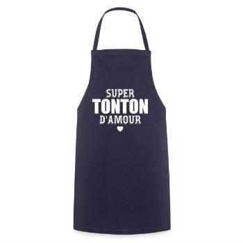 Super tonton d'amour - Tablier de cuisine - marine - Devant - AI Model Male 185 dark (185cm)