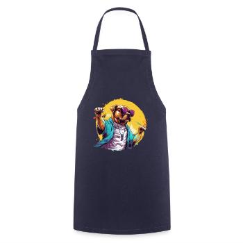 Dabbing dog with sunglasses - Kochschürze - Navy - Vorne - AI Model Male 185 dark (185cm)