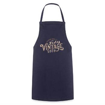 Gift July 1978 Birthday July 1978 July - Cooking Apron - navy - Front - AI Model Male 185 dark (185cm)