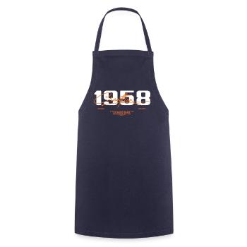 1958 Vintage Retro 1958 Geburtstagsgeschenk 1958 - Kochschürze - Navy - Vorne - AI Model Male 185 dark (185cm)