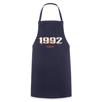 1992 Vintage Rétro 1992 Cadeau D'anniversaire 1992 - Tablier de cuisine - marine - Devant - AI Model Male 185 dark (185cm)