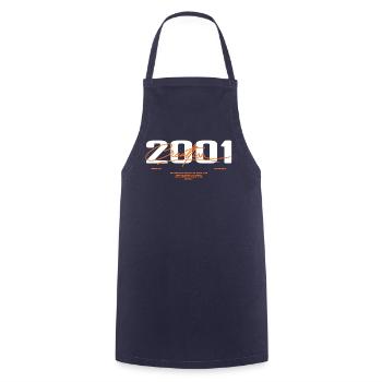 2001 Vintage Rétro 2001 Cadeau D'anniversaire 2001 - Tablier de cuisine - marine - Devant - AI Model Male 185 dark (185cm)