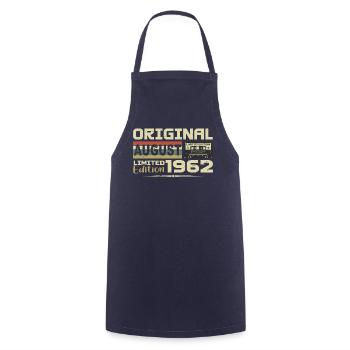 August 1962 - Born August 1962 Built August 1962 - Cooking Apron - navy - Front - AI Model Male 185 dark (185cm)