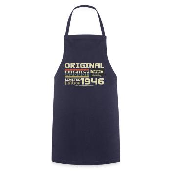 August 1946 - Born August 1946 Built August 1946 - Cooking Apron - navy - Front - AI Model Male 185 dark (185cm)