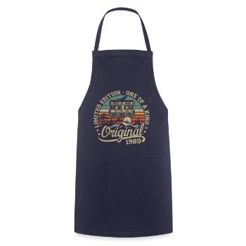 Vintage 1989 Birthday Gift 1989 Retro 1989 - Cooking Apron - navy - Front - AI Model Male 185 dark (185cm)