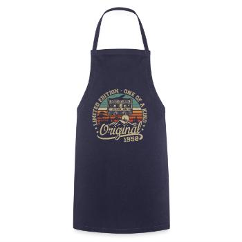 Vintage 1958 Birthday Gift 1958 Retro 1958 - Cooking Apron - navy - Front - AI Model Male 185 dark (185cm)