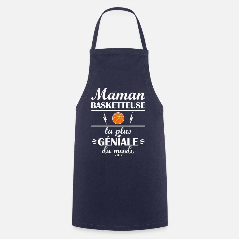 Maman basketteuse la plus géniale du monde, noël - Tablier de cuisine - marine
