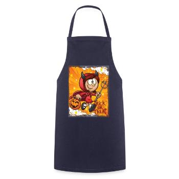 Cute Witch Halloween Trick Or Treat Fun - Cooking Apron - navy - Front - AI Model Male 185 dark (185cm)