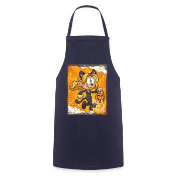 Cute Witch Halloween Trick Or Treat Fun - Cooking Apron - navy - Front - AI Model Male 185 dark (185cm)