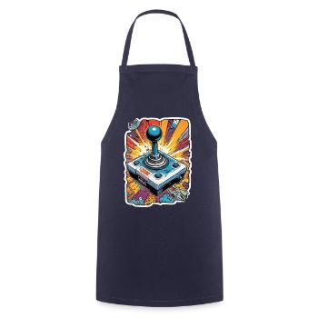Retro Gamer Adventure Joystick - Cooking Apron - navy - Front - AI Model Male 185 dark (185cm)