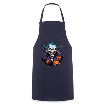 Halloween Vampire with Pumpkins - Cooking Apron - navy - Front - AI Model Male 185 dark (185cm)