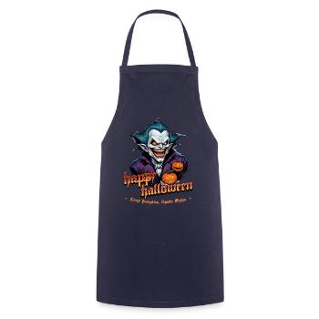 Halloween Vampir Mit Kürbissen - Kochschürze - Navy - Vorne - AI Model Male 185 dark (185cm)