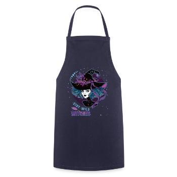 Halloween Stay Wild Witches - Kochschürze - Navy - Vorne - AI Model Male 185 dark (185cm)
