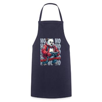Evil Snowman Playing Christmas - Cooking Apron - navy - Front - AI Model Male 185 dark (185cm)