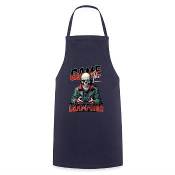 Game Like Champions Mit Totenkopf und Controller - Kochschürze - Navy - Vorne - AI Model Male 185 dark (185cm)