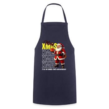 Noël Joyeux Noël Saint-Nicolas - Tablier de cuisine - marine - Devant - AI Model Male 185 dark (185cm)