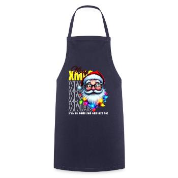 Noël Joyeux Noël Saint-Nicolas - Tablier de cuisine - marine - Devant - AI Model Male 185 dark (185cm)
