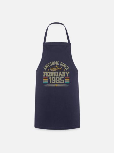 Février 1985 Cadeau 40e Anniversaire, Février 1985 - Tablier de cuisine - marine